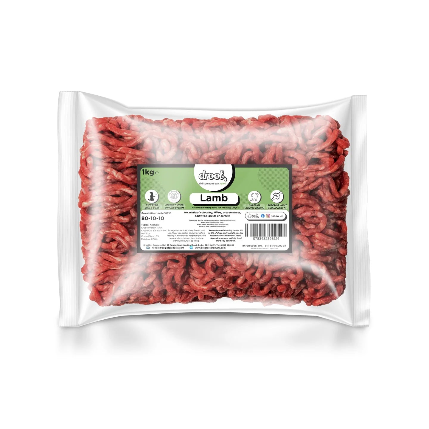 Drool Lamb Mince Free Flow 1 kg