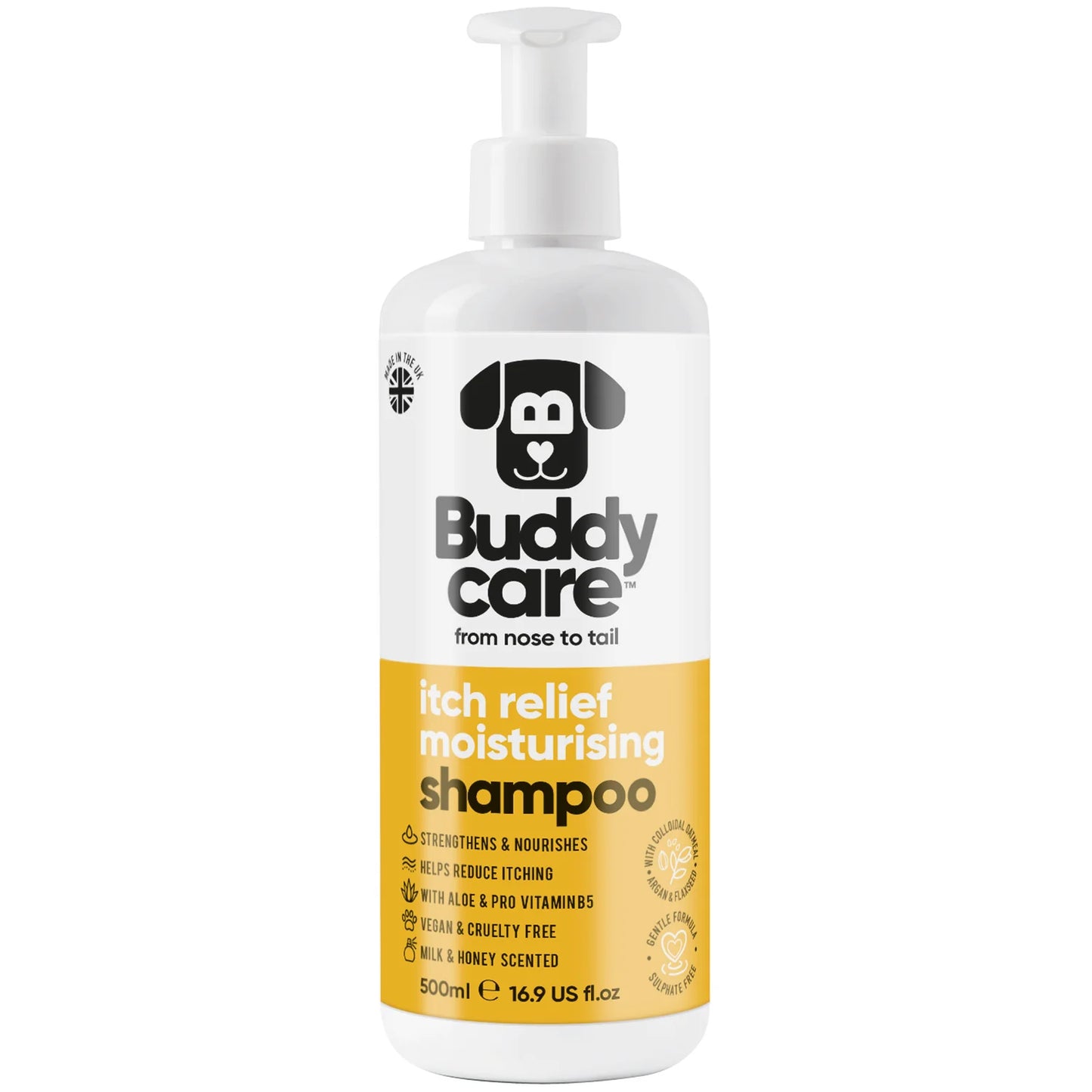 Buddy Care Itch Relief Milk & Honey Dog Shampoo 500 ml