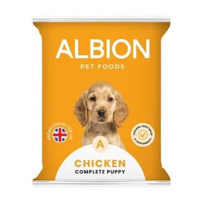 Albion Puppy Chicken 454g (contains lamb) pack of 12