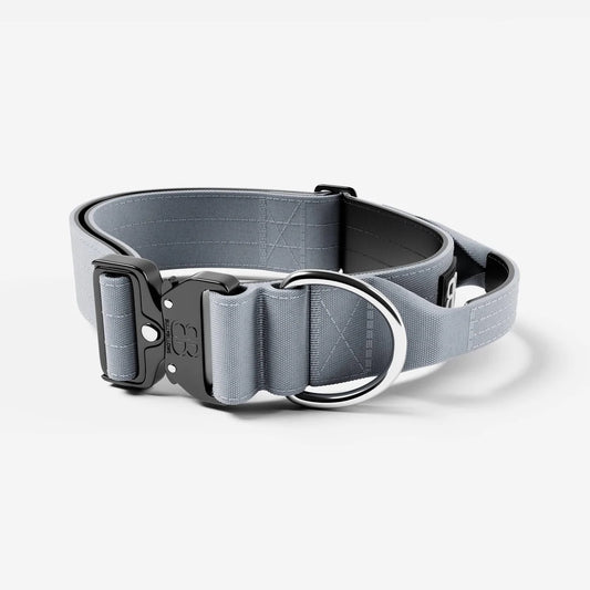 5cm Combat Collar With Handle - Metal Grey