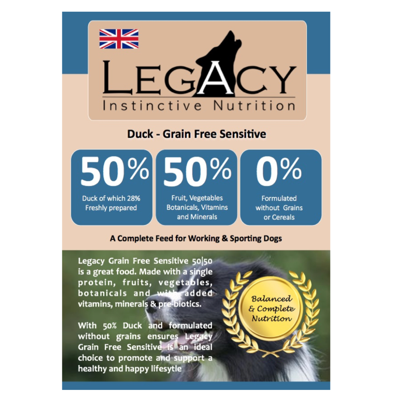 Legacy Duck - Grain Free Sensitive - 2kg