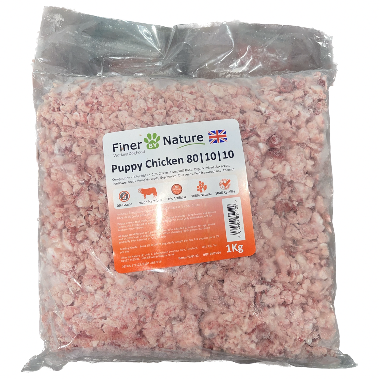 Puppy Chicken 80/10/10 1kg – Pure Raw Feeds