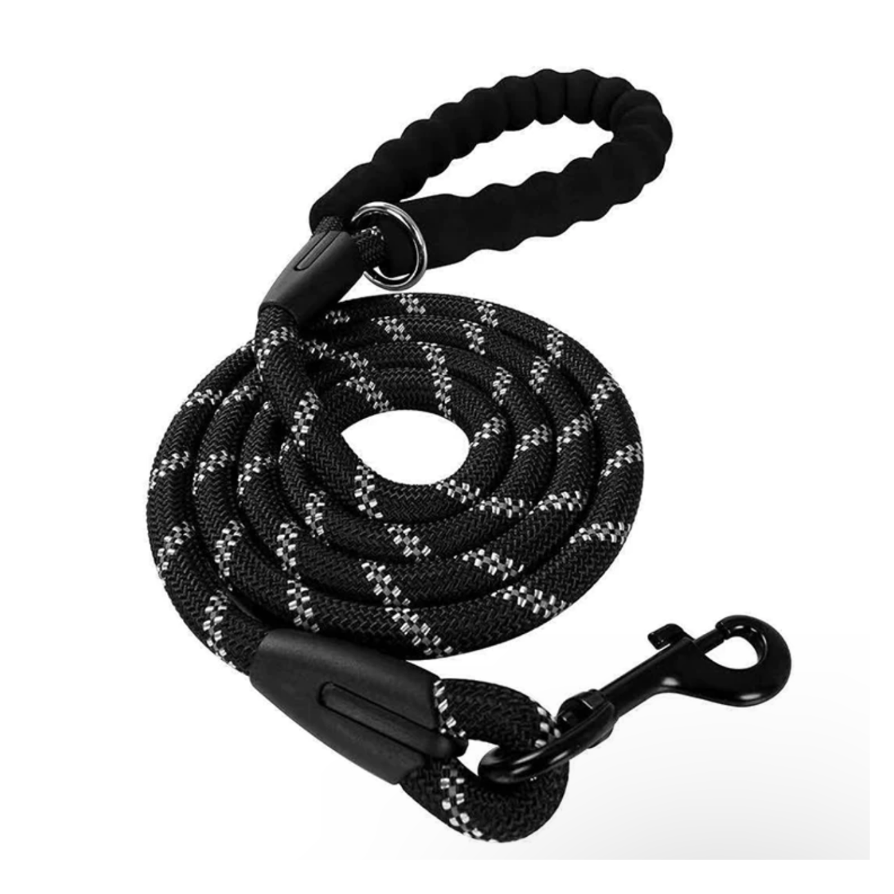 Dog Rope Lead With Reflective Stitching & Padded Handle
