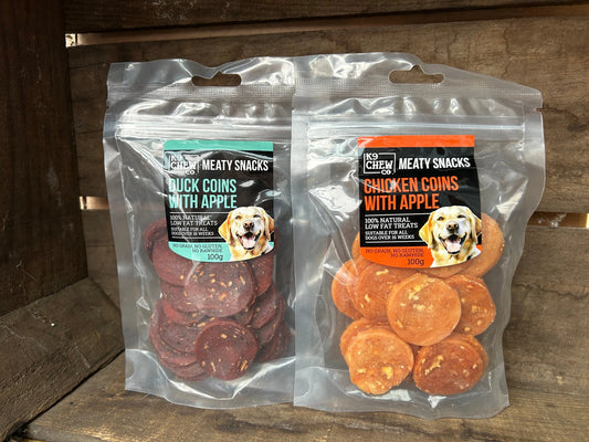 Meaty Snacks Chicken Coins with Apple 100g