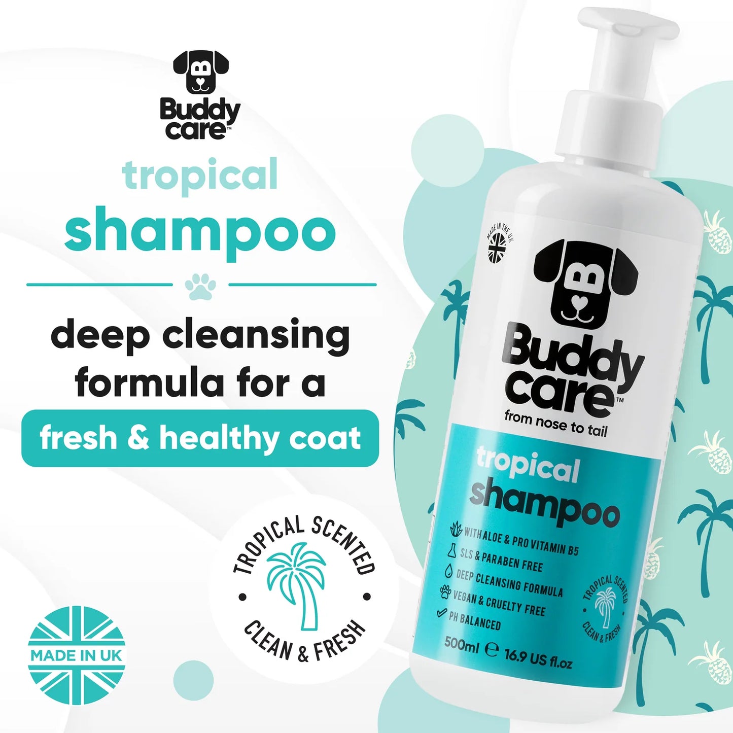 Buddy Care Tropical Shampoo 500ml