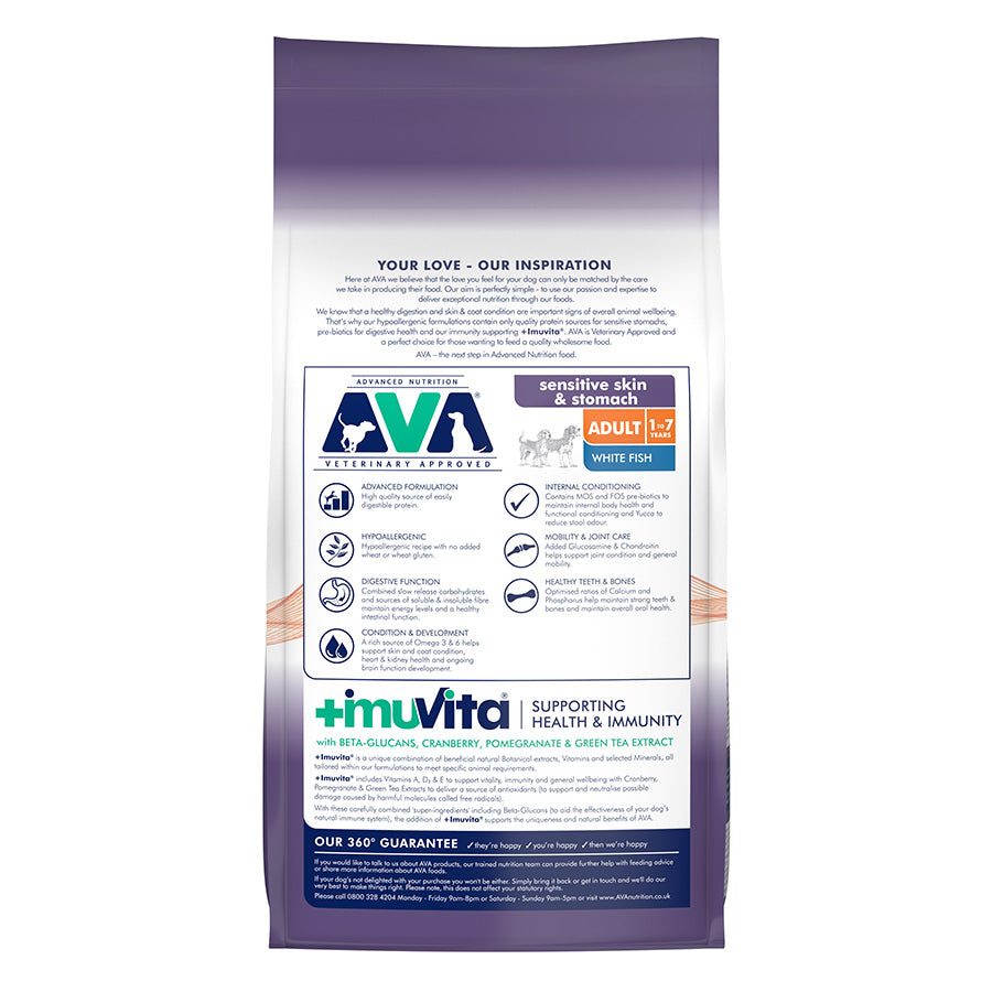 AVA Veterinary approved (Pets at home ) Sensitive Skin & Stomach 2 kg