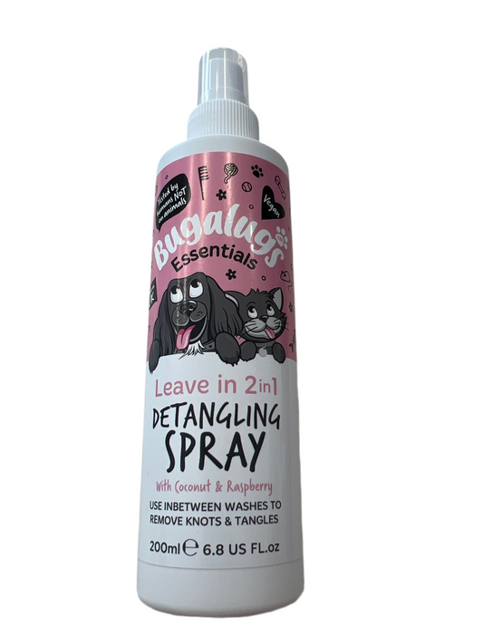 Bugalugs Leave in 2 in 1 Detangling Spray with coconut and raspberry