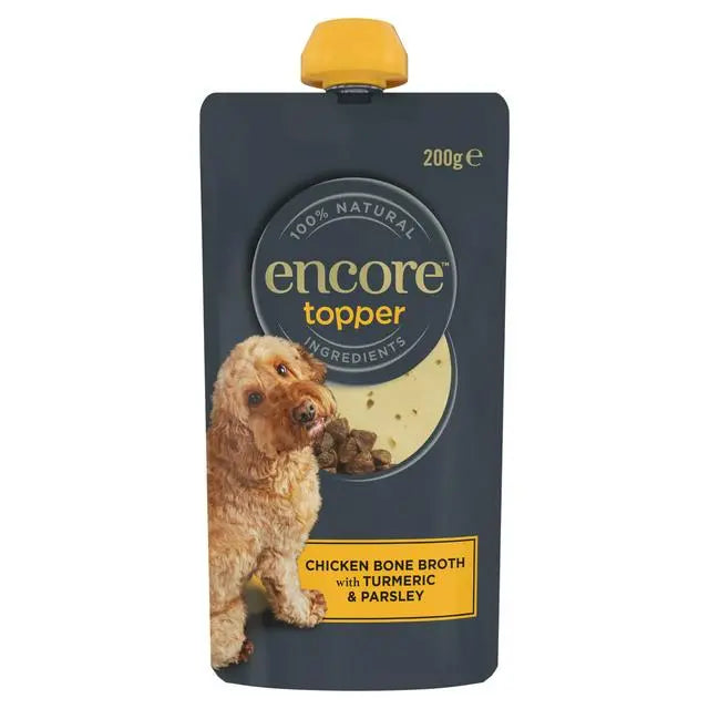 Encore Topper Bone Broth for Dogs Turmeric & Parsley flavour 200g