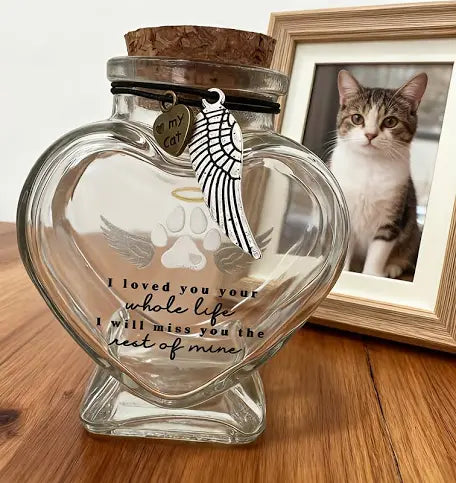 Keepsake bottle for Dog or Cat Hair Memorial