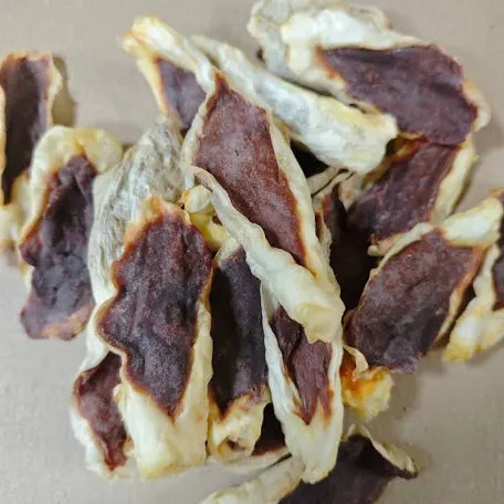 Rabbit Ears with Hair Filled with Duck Meat