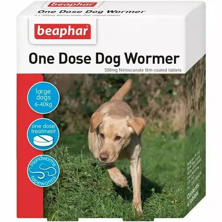 Beaphar One Dose Dog Wormer 6-40kg