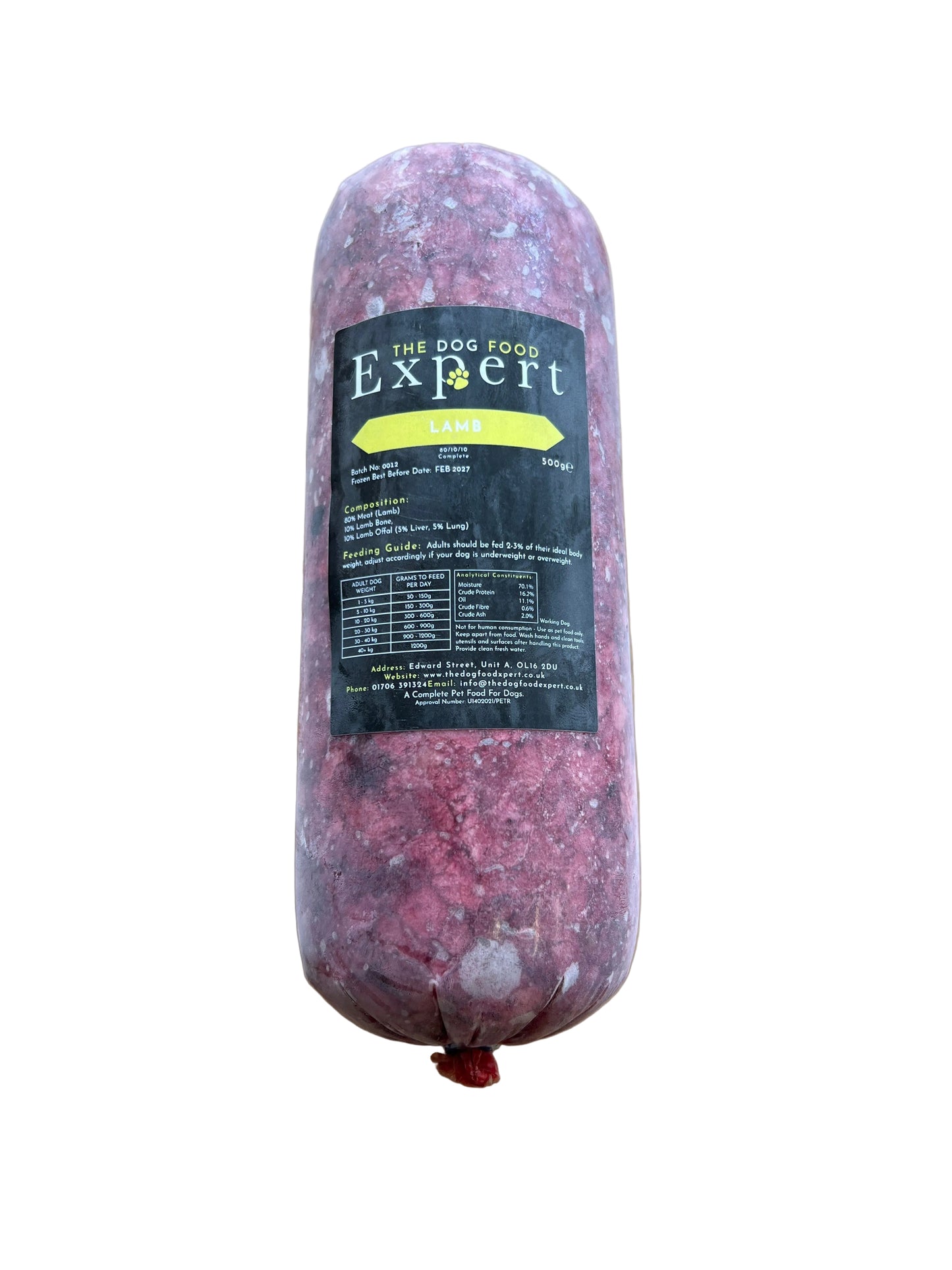The Dog Food Expert Lamb 500g